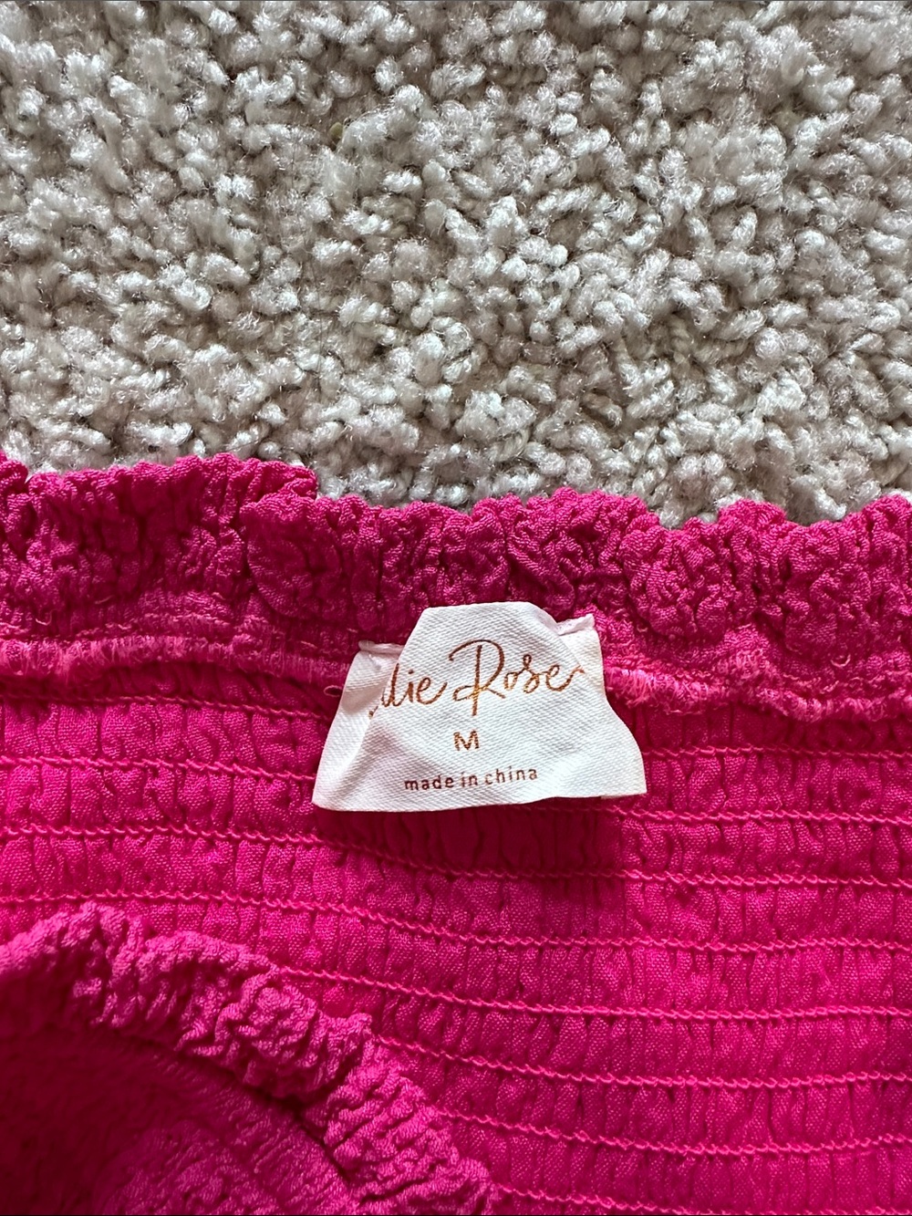 Strapless Pink Ruffle Romper - Picture 2 of 2